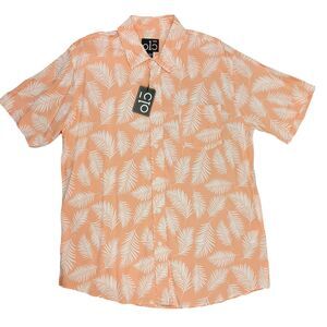 NWT 015 Men's Palm Tree Button Down Shirt Size Large